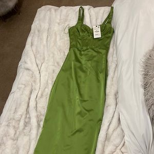 Zara , midi dress, green, size Small, never worn
